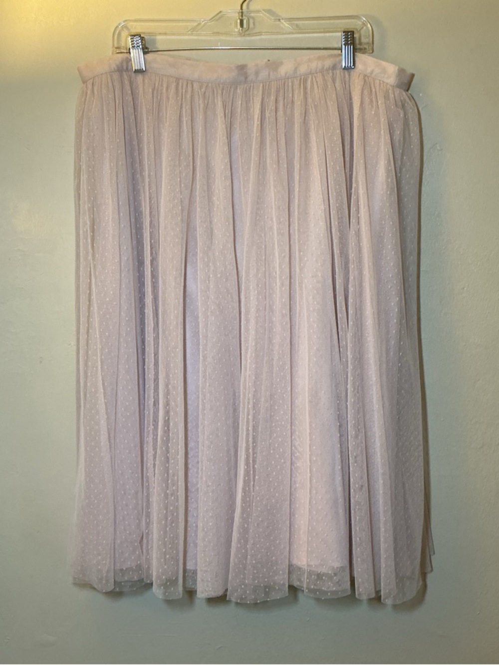 Donna Morgan Collections soft blush Pink Tulle Midi Skirt - Picture 6 of 8